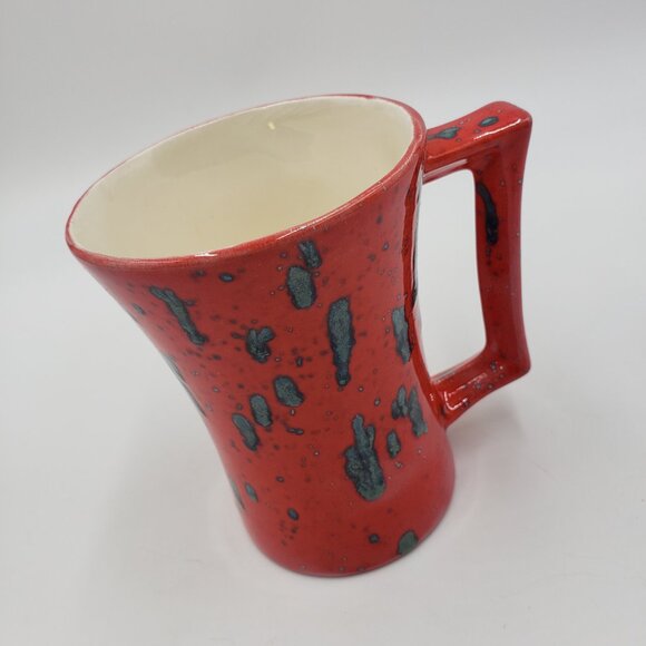 Vintage 70s Drip Glazed Mug Red - Picture 7 of 8